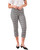 Gingham Pull-On Capri Pants