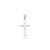 Sterling Silver Small Budding Ornate Cross Pendant