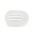 Round Small Flat Hair Clip - Coconut White