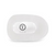Round Small Flat Hair Clip - Coconut White