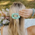 Round Small Flat Hair Clip - Spring Splash Mint