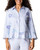 Floral Linen Blend Button Front Top