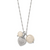 One Heart Pearl Short Necklace - Two Tone