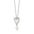 Cascade Open Heart Pearl Petite Necklace - Silver