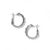 Pertty Tough Stud Medium Leverback Hoop Earrings - Silver