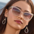 Mosaic Nova French Wire Earrings - Two Tone