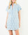 Light Blue Floral Eyelet Shift Dress