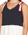 Patriotic Colorblock Tie-Shoulder Tiered Dress
