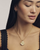 Lucia Shell Short Pendant Necklace - Gold Iridescent Abalone