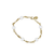 Pedra do Mar 5 Pearls 8mm Link Braclet - Gold