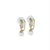 Pearl Safety Chain Post Earrings - Gold