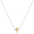 Signature Cross Necklace - Two Tone Small Cross