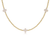 Choker Beaded Signature Cross Necklace - Gold / Off White