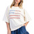 Vintage Americana Bow Flag Graphic T-Shirt