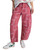 Washed Red Bandana Print Barrel Leg Jeans