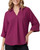 3/4 Sleeve Collared Split Neck Blouse