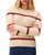 Tribal Cable Knit Stripe Crew Neck Sweater