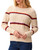 Tribal Cable Knit Stripe Crew Neck Sweater