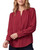 Long Sleeve Split Neck Blouse