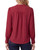 Long Sleeve Split Neck Blouse