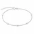 Sterling Silver Elogated Staition Beaded Box Chain Bracelet