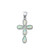 Sterling Silver White Opal Teardrop Cross Pendant