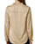 Ruffle Neck Satin Button-Down Blouse