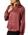 Ruffle Neck Satin Button-Down Blouse