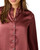 Ruffle Neck Satin Button-Down Blouse