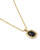 Tiger Striped Daphne Long Pendant Necklace in Gold