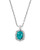 Tiger Striped Daphne Long Pendant Necklace in Vintage Silver