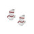 Sterling Silver Enamel Snowman Stud Earrings