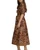 Floral Border Print Tie Waist Midi Dress
