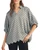 Polka Dot Scallop Hem V-Neck Top