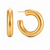 Ellie Vail Donni Large Brushed Tube Hoop Earrings