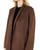 Brown Open Front Longline Suede Jacket