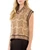 Brown Horse Bit Bow Print V-Neck Sweater Vest