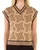 Brown Horse Bit Bow Print V-Neck Sweater Vest