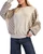 Floral Patchwork Balloon Sleeve Pullover Sweatshirt