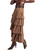 Faux Suede Tiered Ruffle Maxi Skirt
