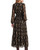 Black & Brown Floral Tiered Maxi Dress