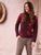 Tribal Floral Mock Neck Sweater