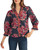 Floral Ruffle V-Neck Blouse