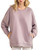 Scuba Knit Oversized Crew Neck Pullover with Pockets