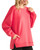 Scuba Knit Oversized Crew Neck Pullover with Pockets