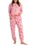 Pink Candy Cane Print Pajama Set