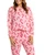Pink Candy Cane Print Pajama Set
