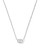 Mini Elisa Luxe Short Pendant Necklace in Silver