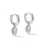 Mini Ellie Luxe Huggie Earrings in Silver