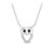 Sterling Silver Black & Clear CZ Owl Necklace